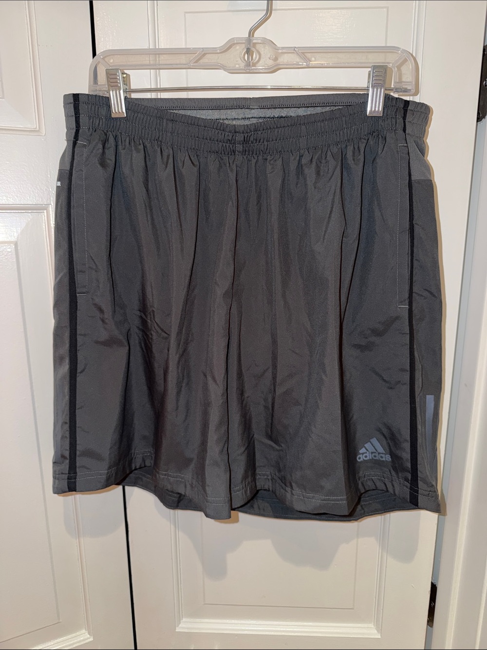 adidas Men's Dark Gray Athletic Shorts with Logo